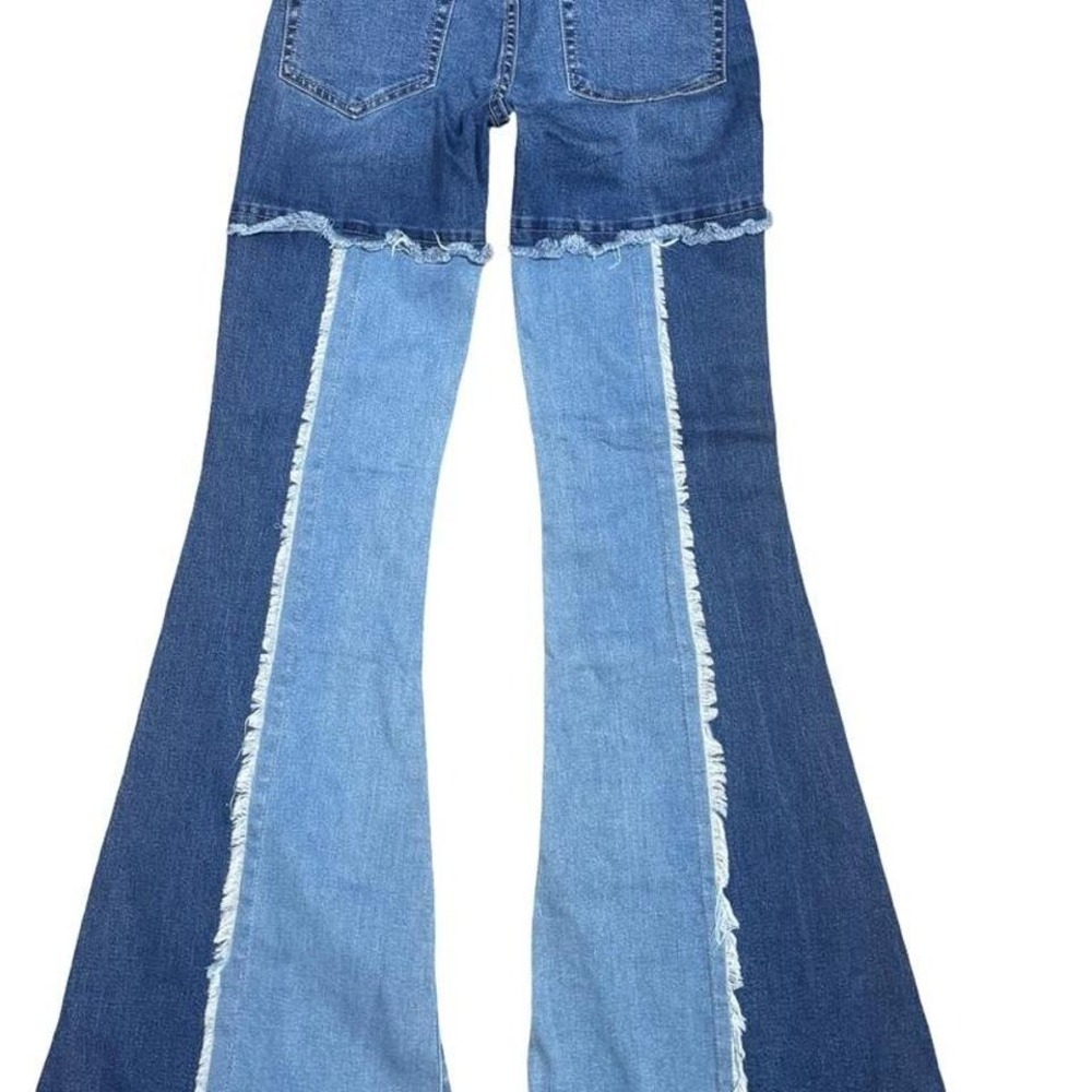 y2k Patchwork high waist flare jeans size 25 waist - Picture 5 of 6